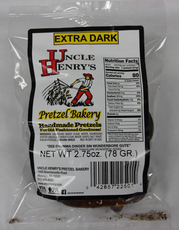 2.75 oz. Extra Dark Pretzels