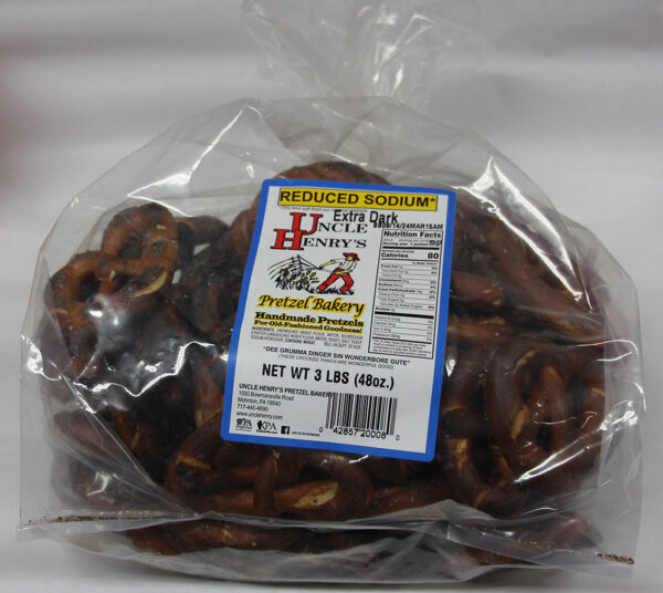 3 lb Extra Dark Red. Sodium Pretzels