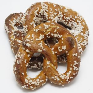 Hard pretzels with a lot of salt