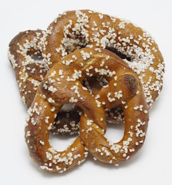 Hard pretzels with a lot of salt