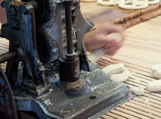 pretzels being made by hand