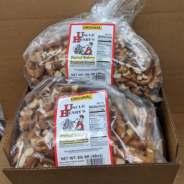 Uncle Henry's original baked pretzels in a bag