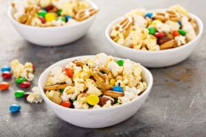 homemade trail mix with pretzels