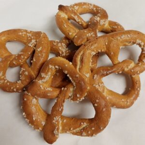 Salted pretzels.