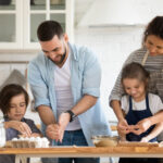 A family baking together