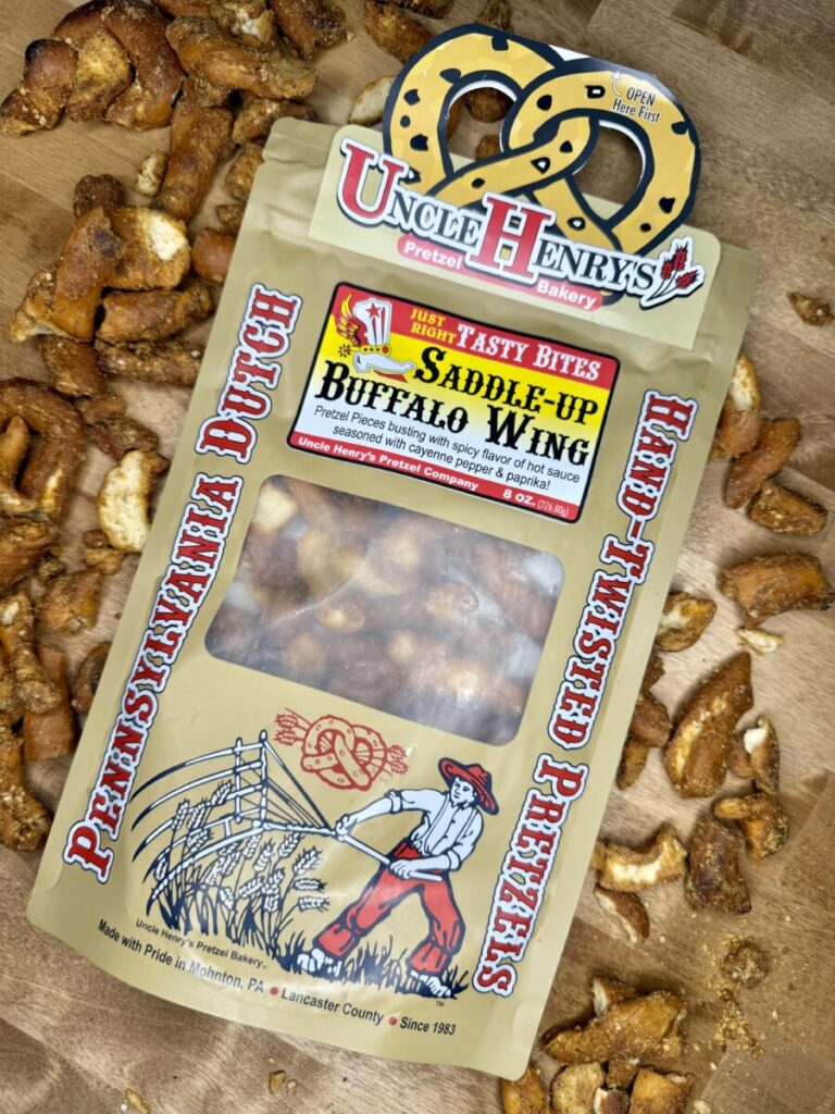 Buffalo wing flavored pretzels