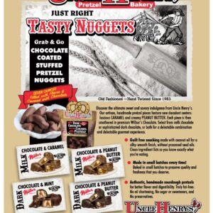 Just Right Tasty Nuggets "Grab and Go Chocolate Coated Stuffed Pretzel Nuggets"
