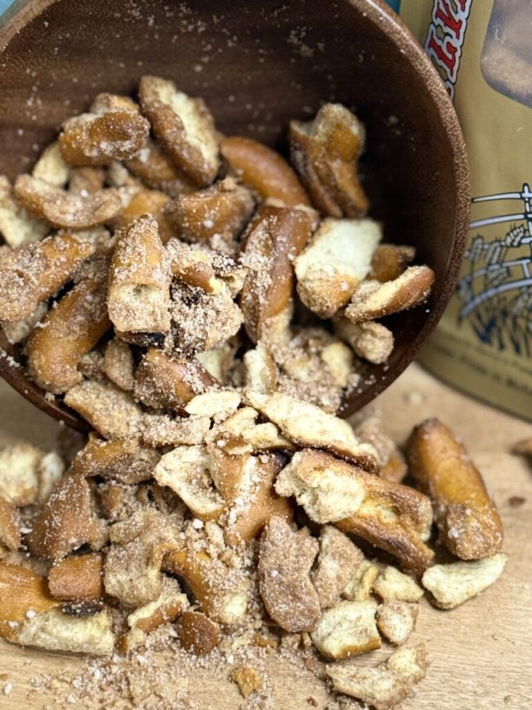 Bowl of flavored pretzel bites